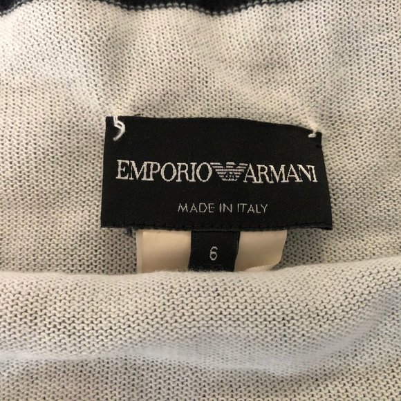 Emporio Armani Black / White Cap sleeve cotton top - Picture 8 of 13